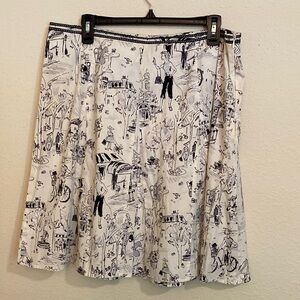 Apt. 9 Black and White A-Line Skirt